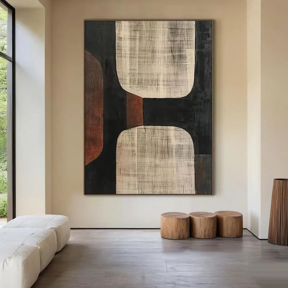 Wabi-Sabi Abstract Textured Canvas