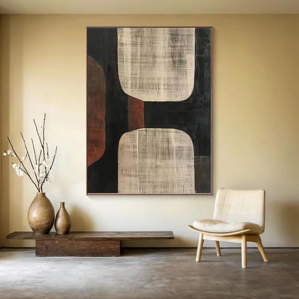 Wabi-Sabi Abstract Textured Canvas