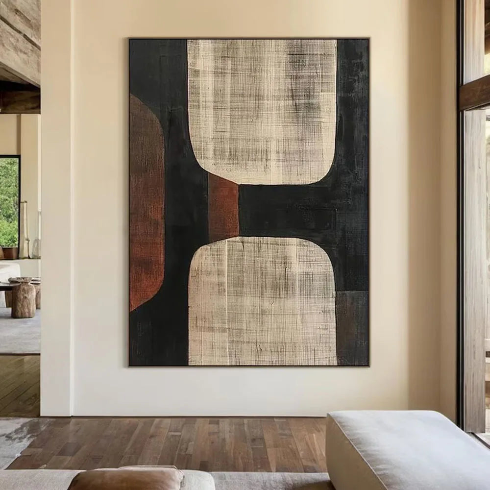 Wabi-Sabi Abstract Textured Canvas