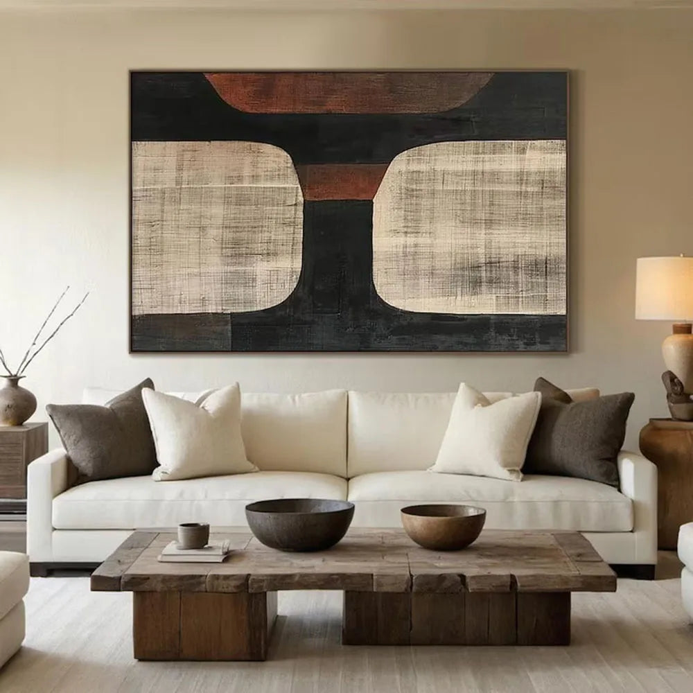 Wabi-Sabi Abstract Textured Canvas