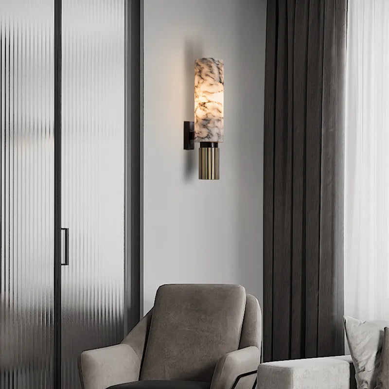 Luxury Natural Marble LED Wall Sconce