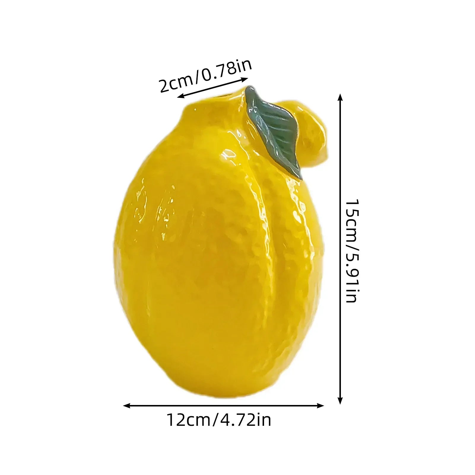 Lemon Ceramic Bud Vase