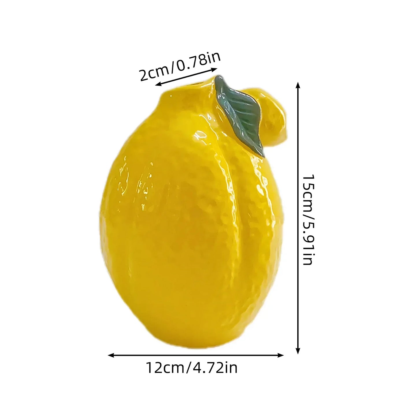Lemon Ceramic Bud Vase