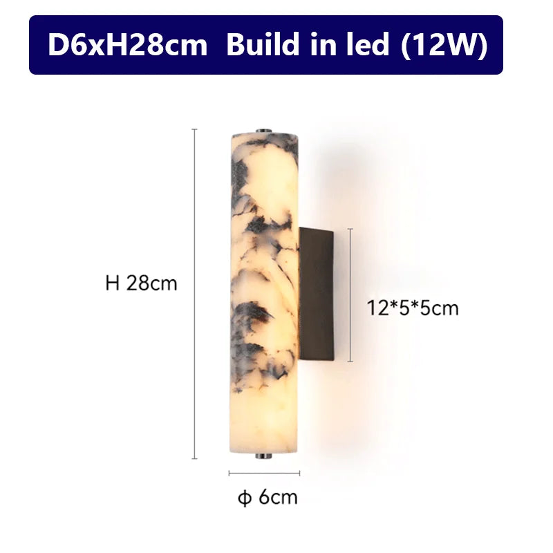Black Marble Italian Wall Sconce