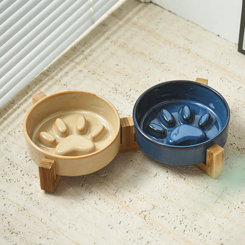 Japanese Kiln Ceramic Cat Bowl