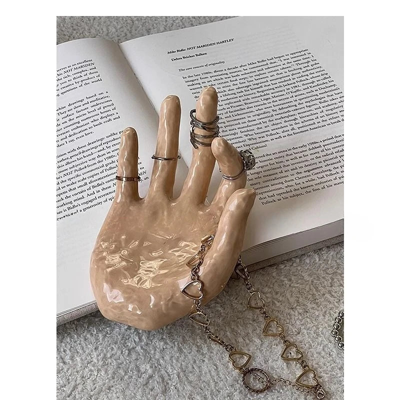 Hand Ring Ceramic Mug and Tray Set