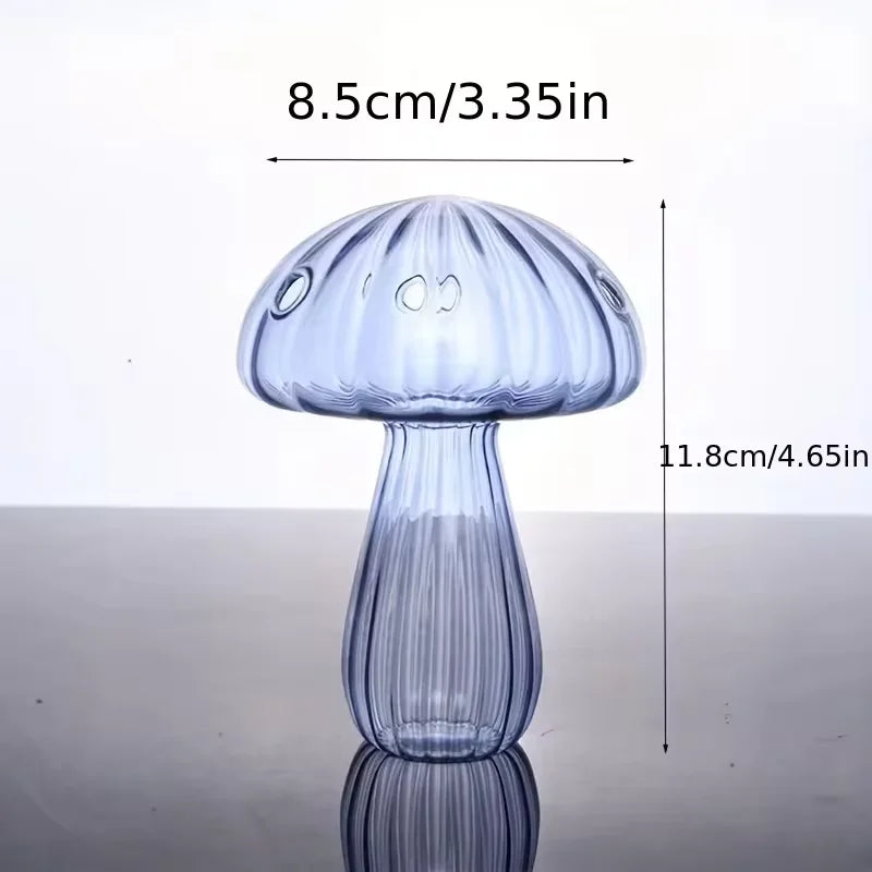 Colorful Mushroom Glass Vase