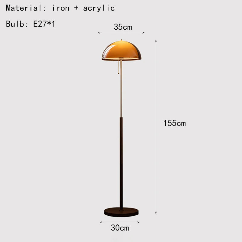 Vintage Acrylic Shade Floor Lamp