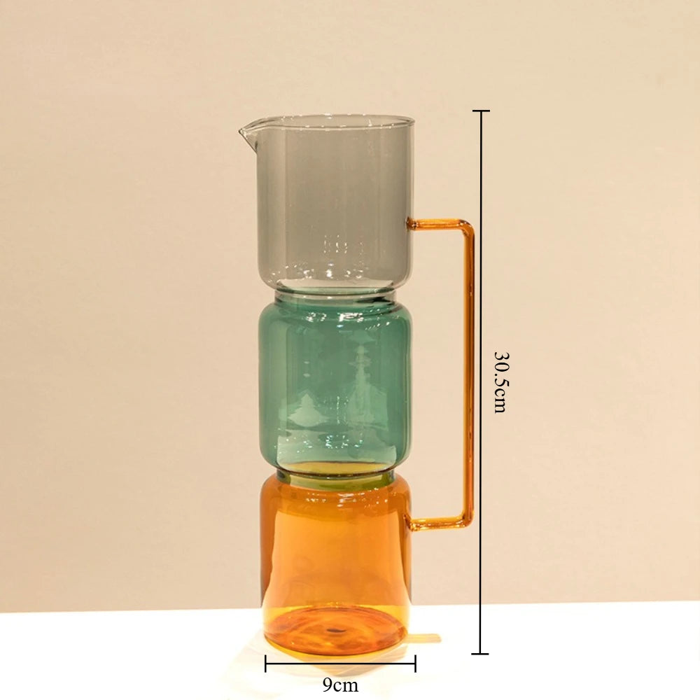 Double-Layer Colored Glass Vase