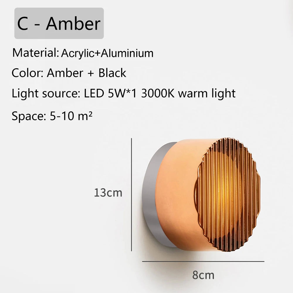 Modern Round Colorful Wall Sconce