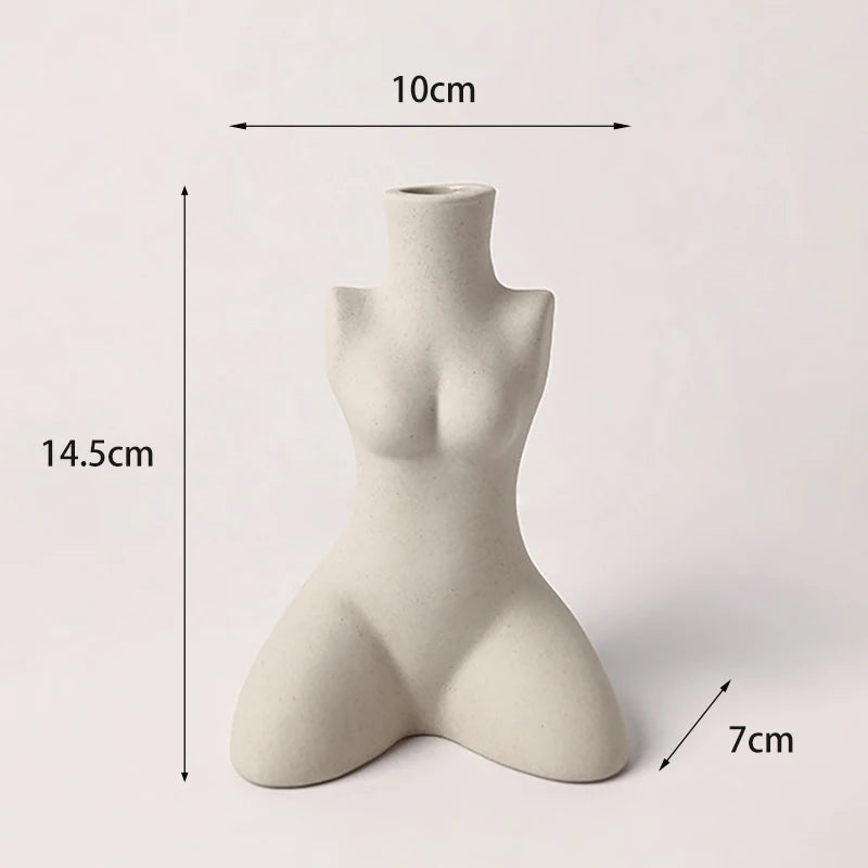 Abstract Body Sculpture Ceramic Vase