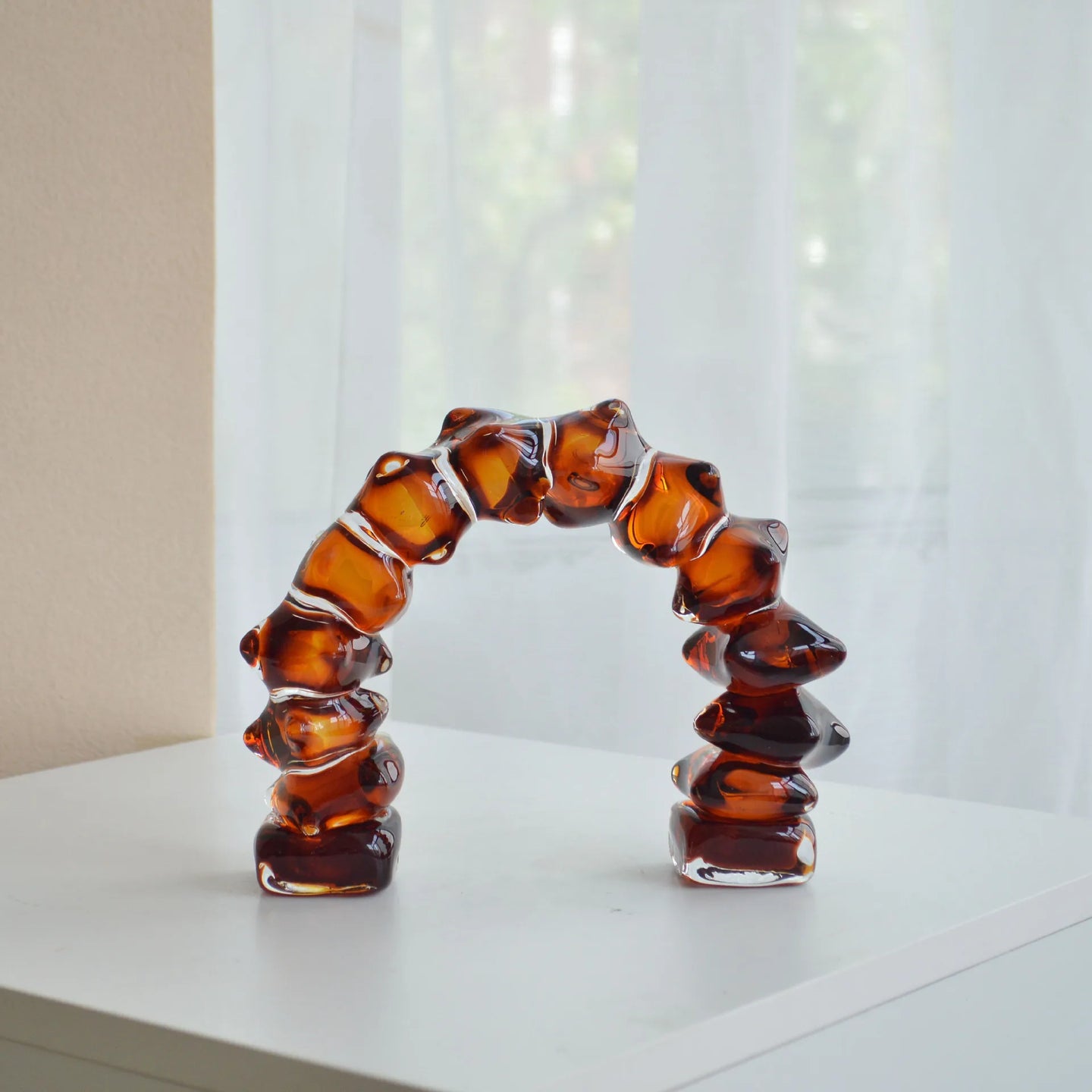Geometric Glass Arch Sculpture