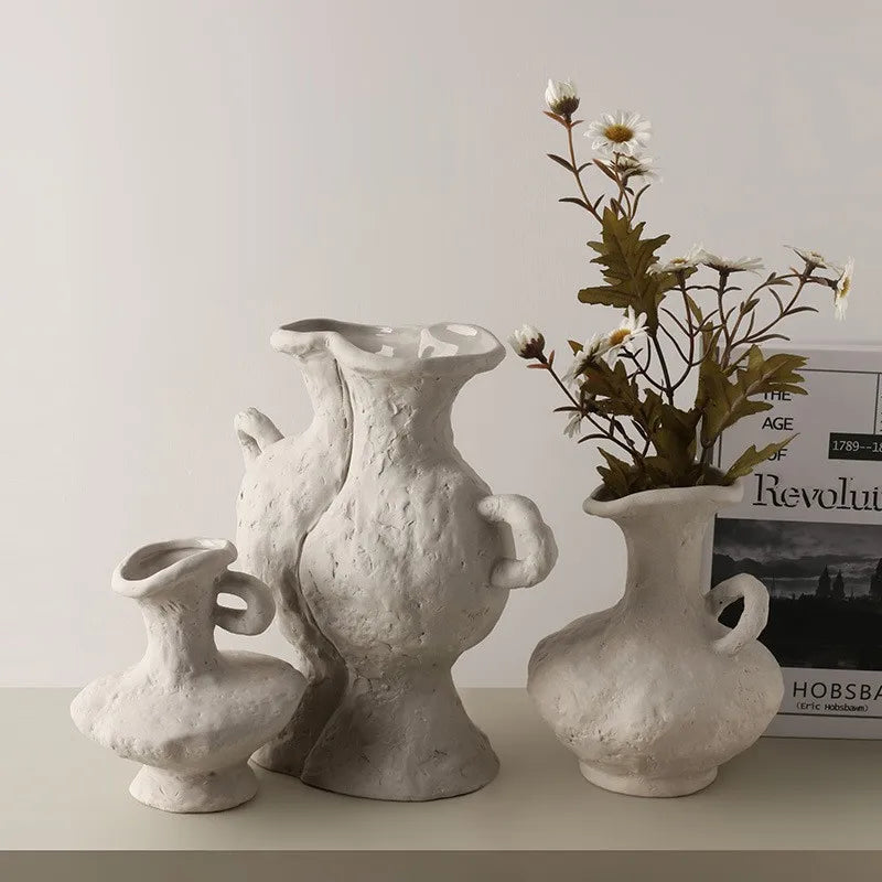 Nordic White Ceramic Hydroponic Vase