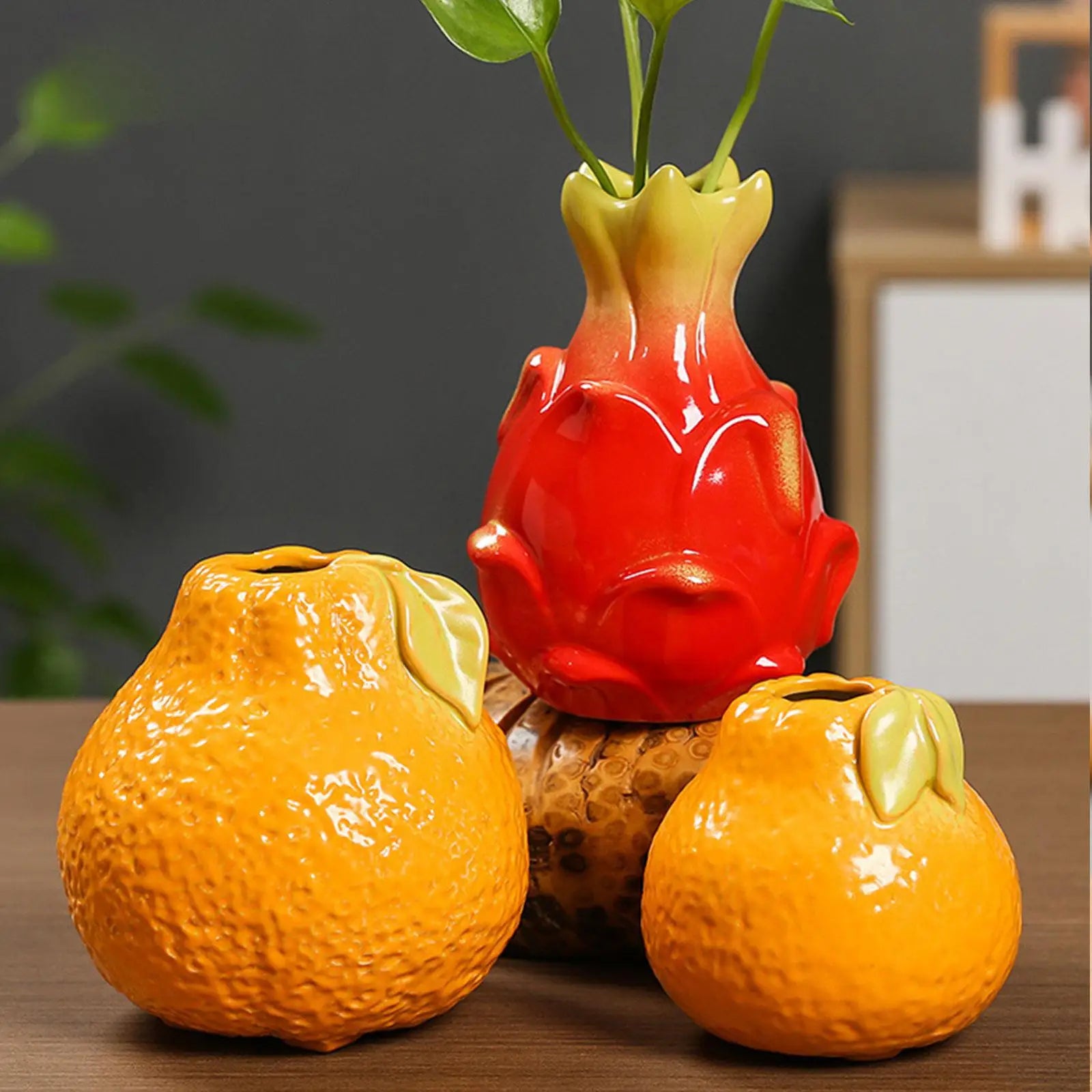 Ceramic Fruit Bud Vase