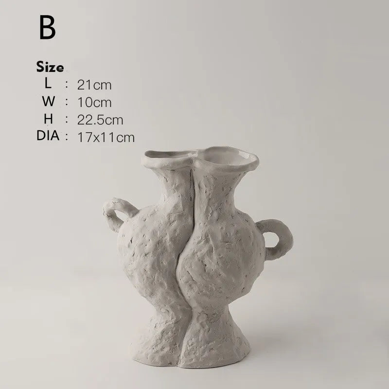 Nordic White Ceramic Hydroponic Vase