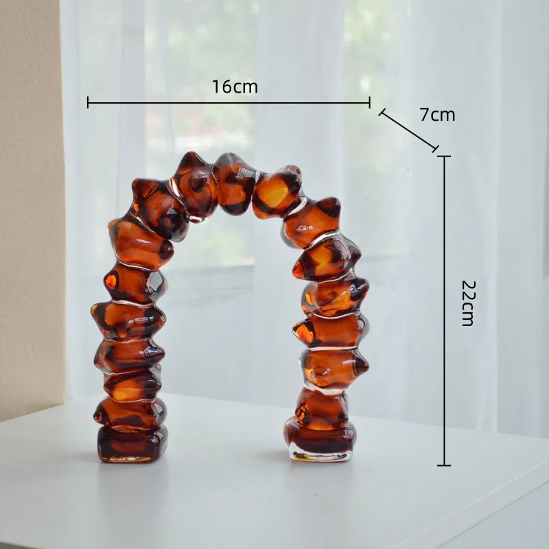 Geometric Glass Arch Sculpture