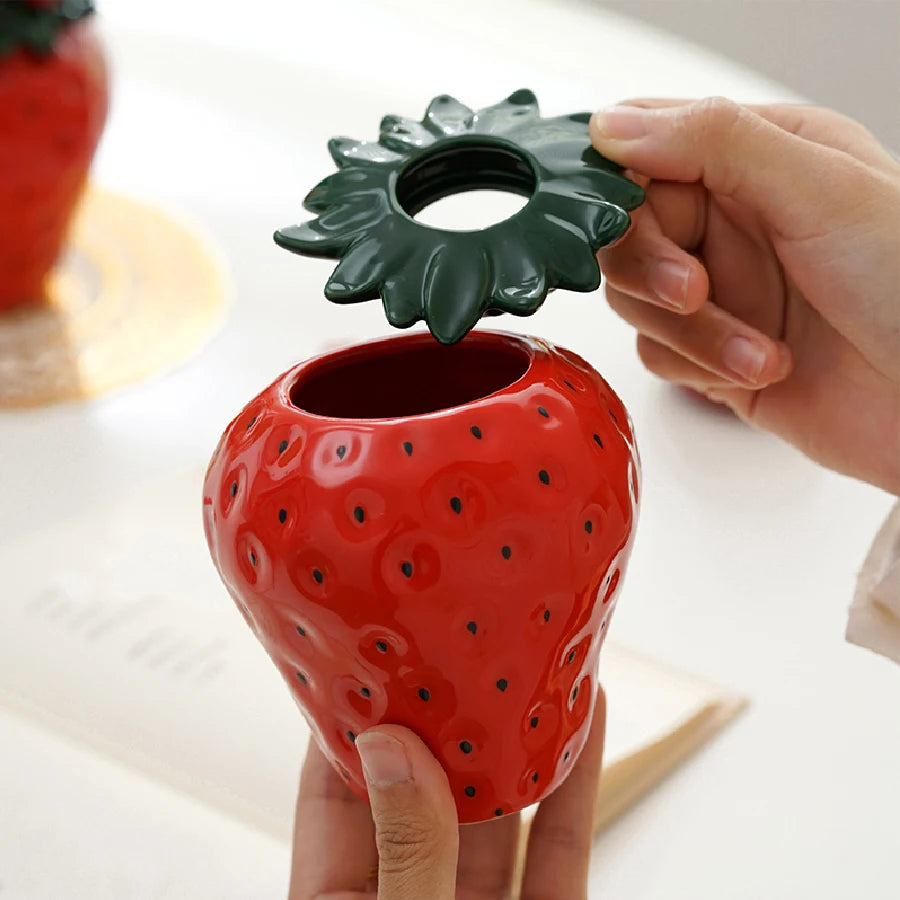 Strawberry Ceramic Vase