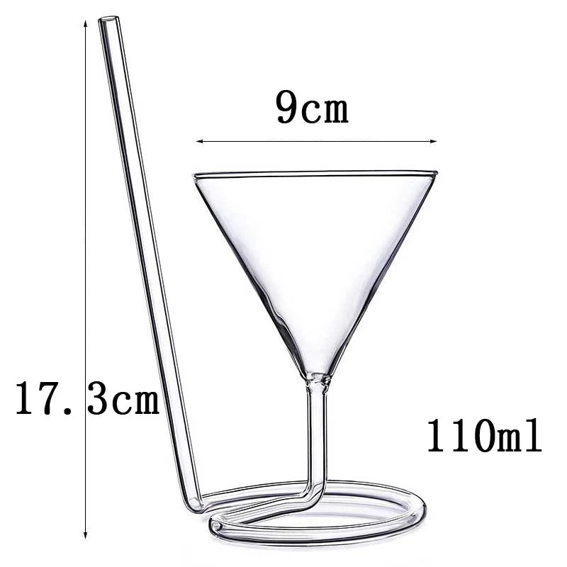 Spiral Glass Cocktail Cup