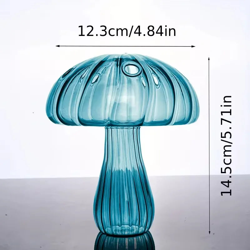 Colorful Mushroom Glass Vase