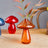 Colorful Mushroom Glass Vase