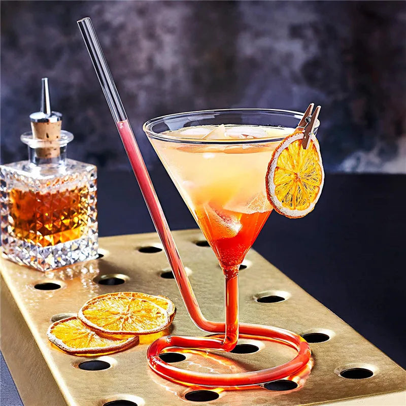 Spiral Glass Cocktail Cup