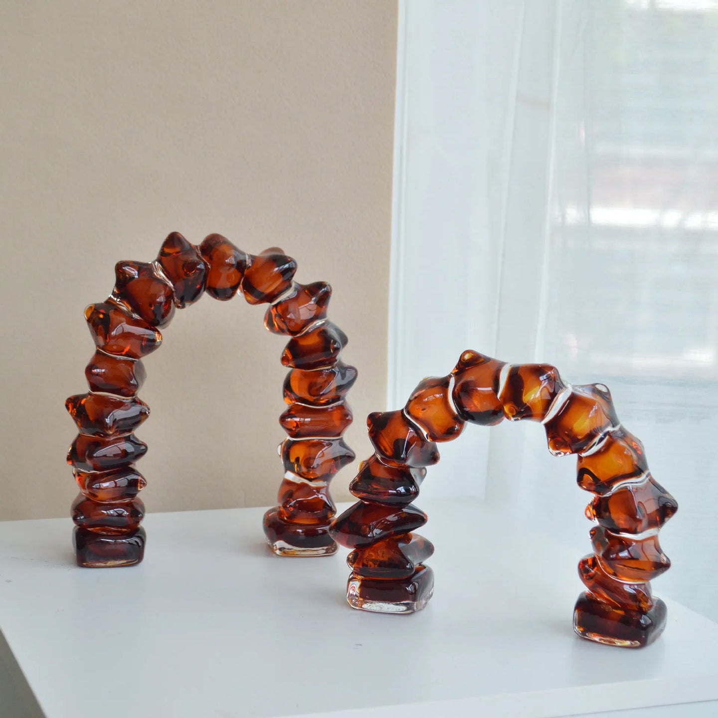 Geometric Glass Arch Sculpture
