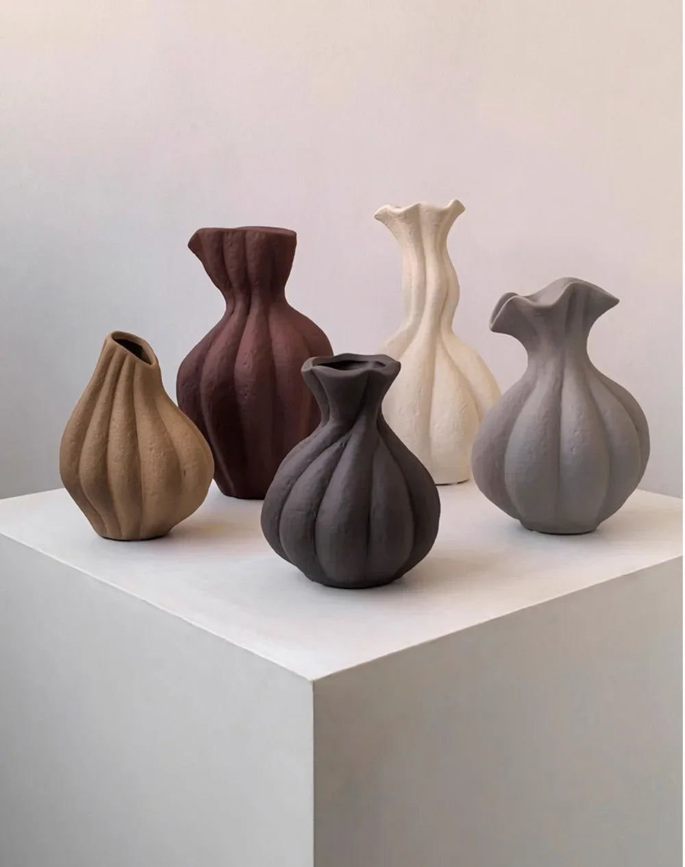 Wabi-Sabi Irregular Ceramic Vase