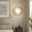 Travertine Glass Dome Wall Sconce