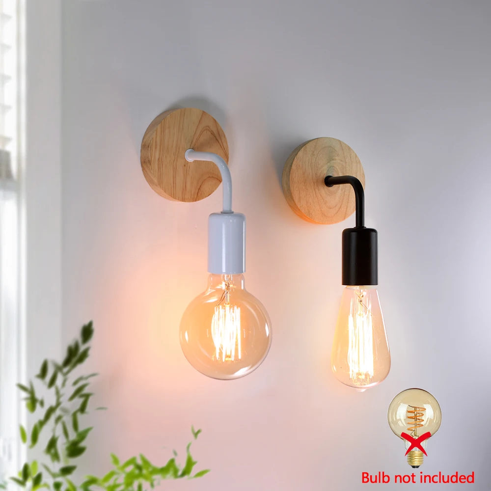 Vintage Wood Wall Sconce