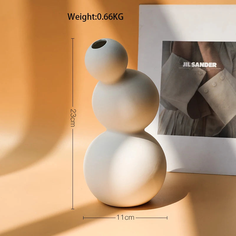 Nordic White Ceramic Vase