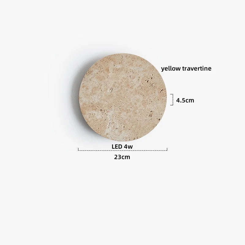 Wabi-Sabi Travertine LED Wall Sconce