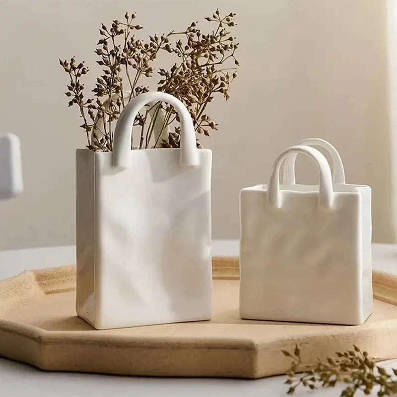 Handbag Shape Ceramic Vase