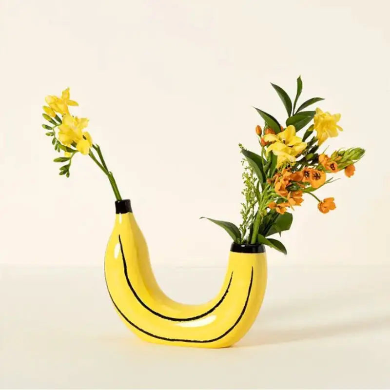 Resin Banana Decorative Vase