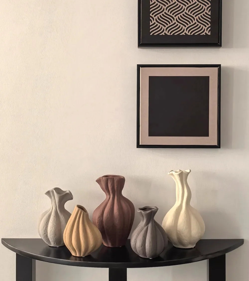Wabi-Sabi Irregular Ceramic Vase