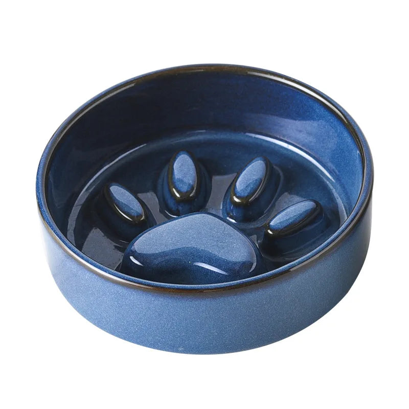 Japanese Kiln Ceramic Cat Bowl