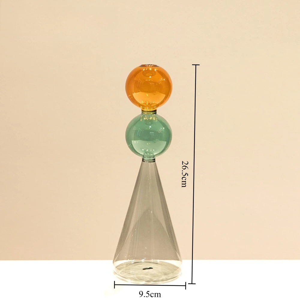 Double-Layer Colored Glass Vase