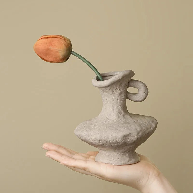 Nordic White Ceramic Hydroponic Vase