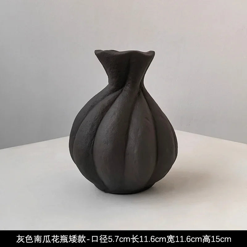 Wabi-Sabi Irregular Ceramic Vase
