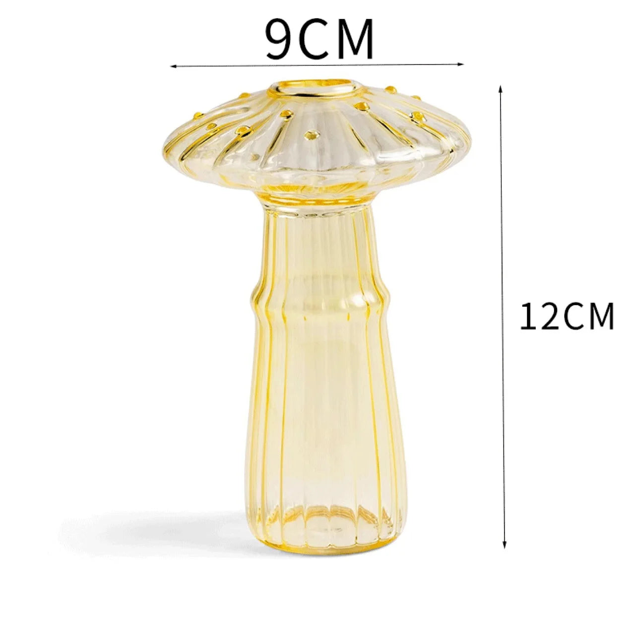 Mushroom Glass Bud Vase