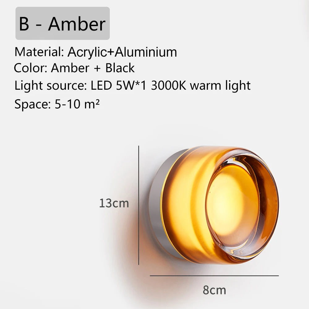 Modern Round Colorful Wall Sconce
