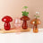 Mushroom Glass Bud Vase