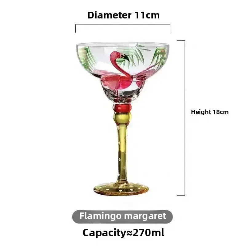 Handmade Colorful Cocktail Glass
