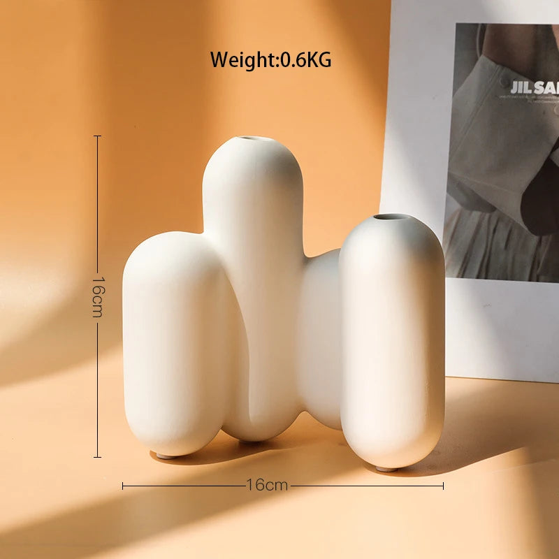 Nordic White Ceramic Vase