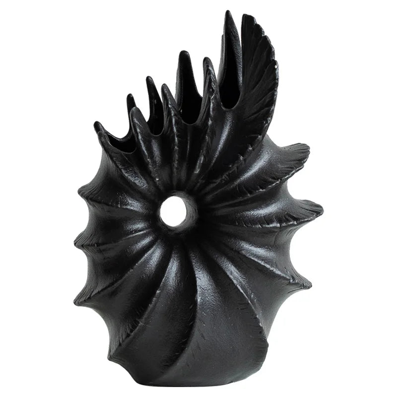 Monochrome Sea Anemone Ceramic Vase