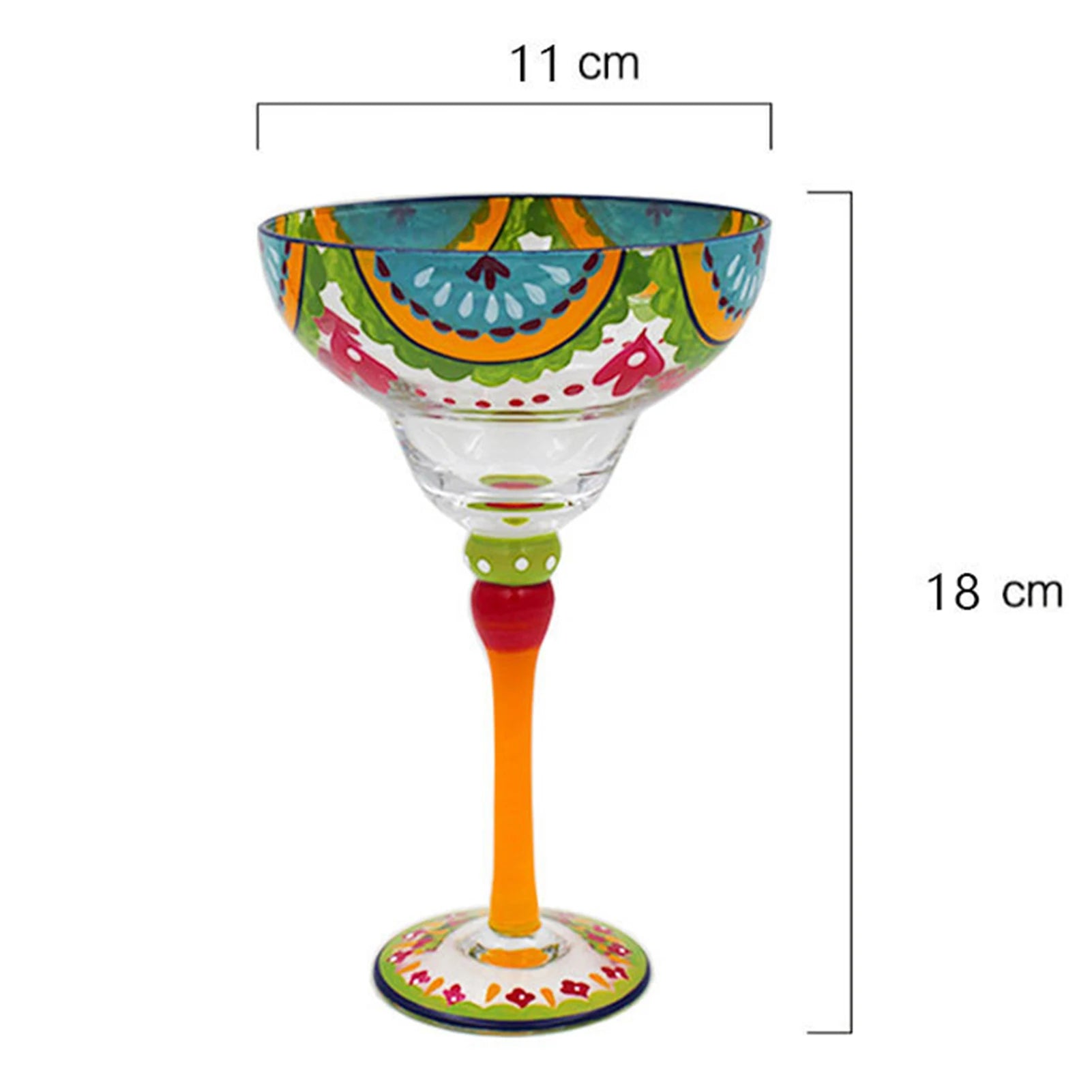 Hand-Painted Margarita Glass