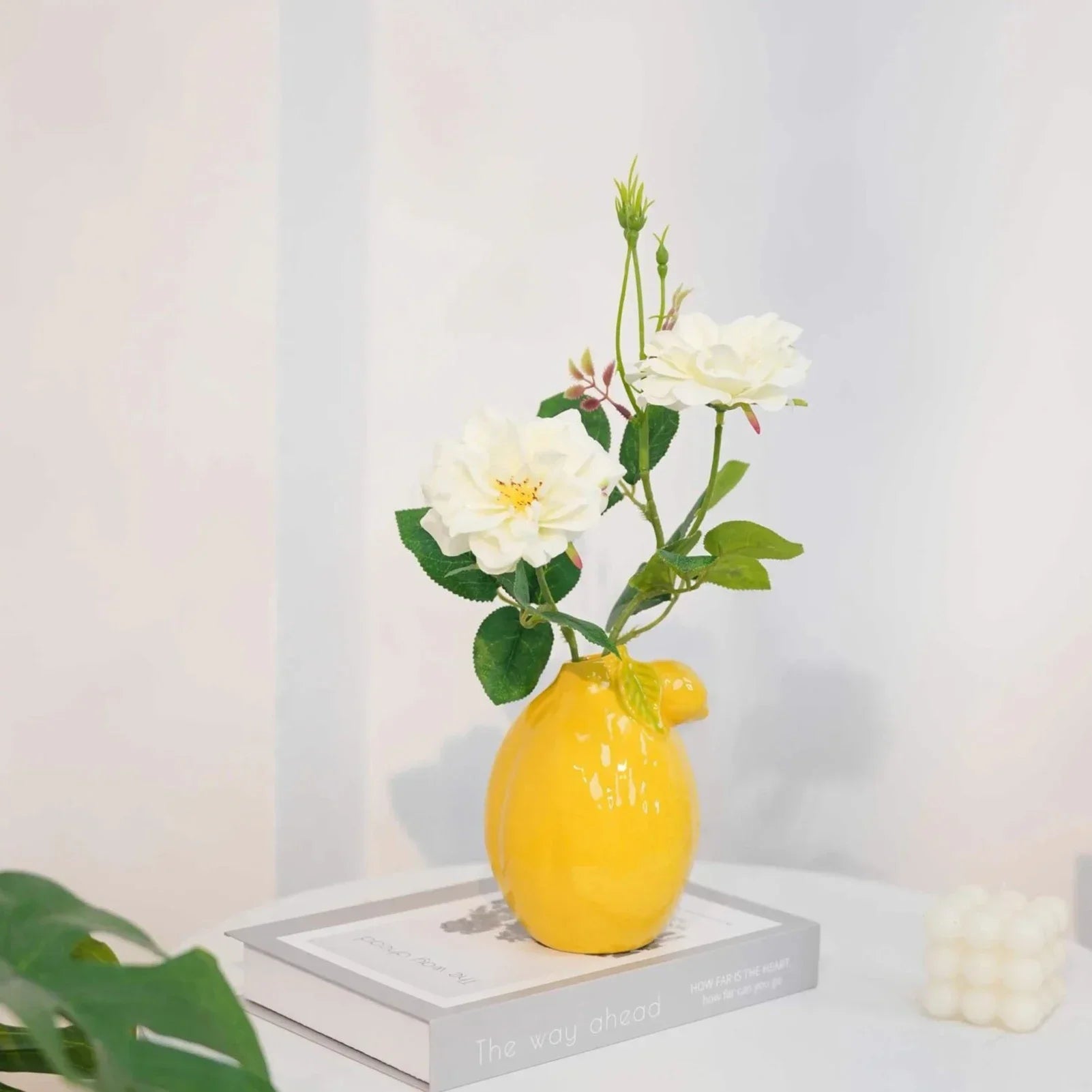 Lemon Ceramic Bud Vase