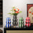 Hand-Painted Striped Ceramic Vase