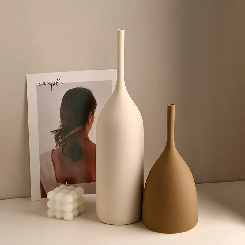 Wabi-Sabi Morandi Ceramic Vase