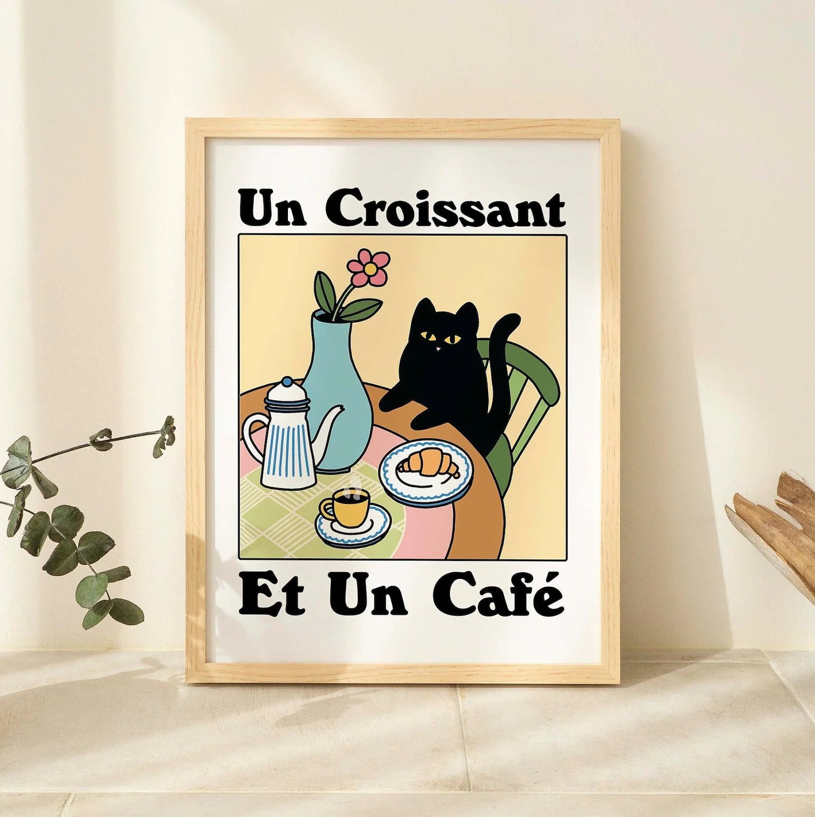 Espresso Cat Coffee Art Print