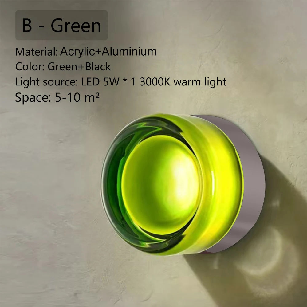 Modern Round Colorful Wall Sconce